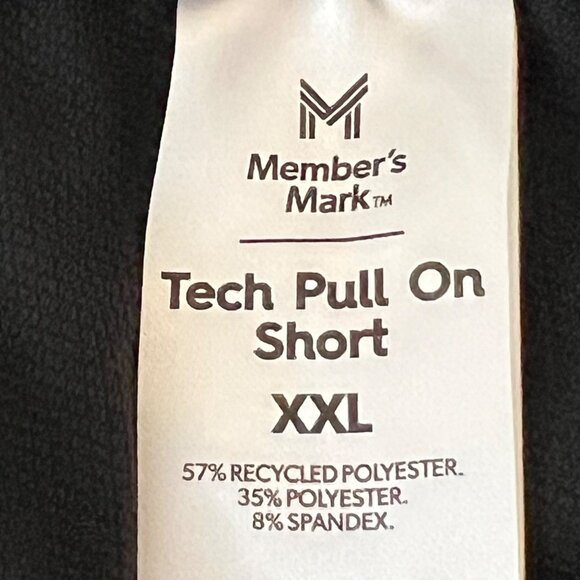 Member's Mark Men's Pull-on UPF 30 Moisture Wicking Black Tech Shorts Sz XXL NWT - Picture 7 of 11